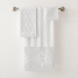 Snyggt Light Grått Elegant Damask Mönster med stri