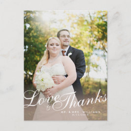 Snyggt Light Modern Script Kärlek-vykort Vykort