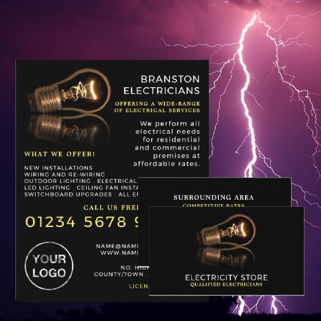 Snyggt Lightbulb, elreklam Reklamblad (Skapare uppladdad)