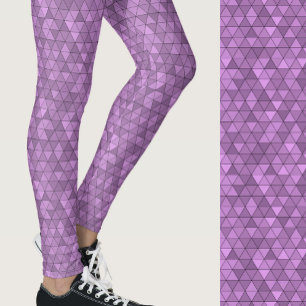 Snyggt lila geometriskt modernt mönster leggings