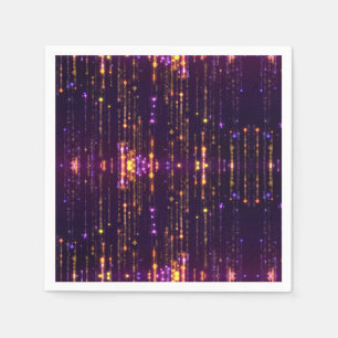 Snyggt Lila Glitter Guld Mogern Sparkl Pappersservett