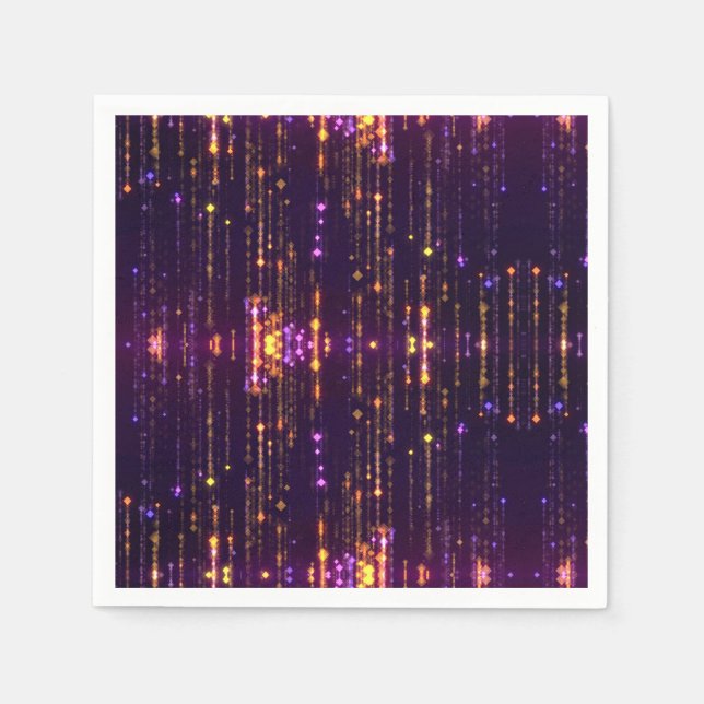 Snyggt Lila Glitter Guld Mogern Sparkl Pappersservett (Framsidan)