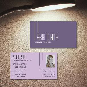 Snyggt Lila Lilac Chic med Photo Professionell Visitkort