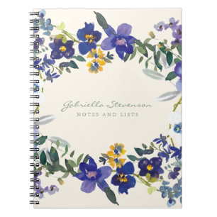 Snyggt Lila Orchid Blommigt Utandningsluft Personl Anteckningsbok