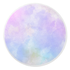 Snyggt Lila Rosa Blue Abstrakt Vattenfärg Knopp