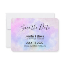 Snyggt Lila Rosa Blue Abstrakt Vattenfärg