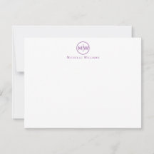 Snyggt Lila Violet Circle Two Monogram Inledande