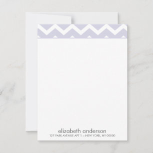 Snyggt Lila Zig Zag Chevron Mönster Note Cards Anteckningskort
