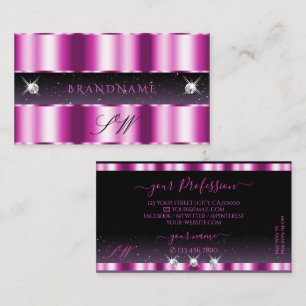 Snyggt Lilac Lila Black Gnistra Jewels Initialer Visitkort