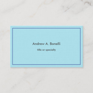 Snyggt Linen Professionell Modern Light Blue Visitkort