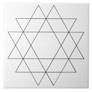 Snyggt linjer, geometriskt trendig svart och vitt kakelplatta