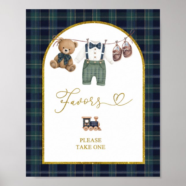 Snyggt litet herrbarn Baby Shower presenter Affisc Poster (Framsidan)