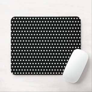Snyggt Little White Dots Mönster on Black Musmatta