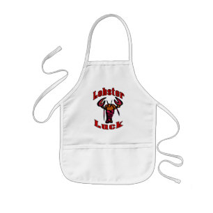 Snyggt Lobster Art Apron Barnförkläde