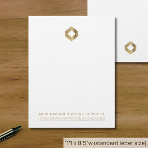 Snyggt Luxury Modern Guld Diamond Logotyp Brevhuvud