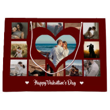 Snyggt Lycklig Valentine XO Photo Collage Red Larg