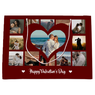 Snyggt Lycklig Valentine XO Photo Collage Red Larg