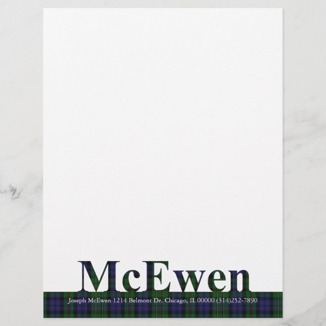 Snyggt MacEwen Play Letterhead Stationery (Framsida)
