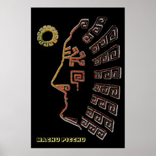 Snyggt Machu Picchu Silhouette Poster