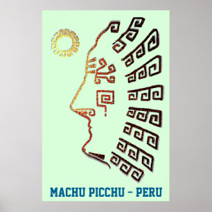 Snyggt Machu_Picchu Silhouette Poster