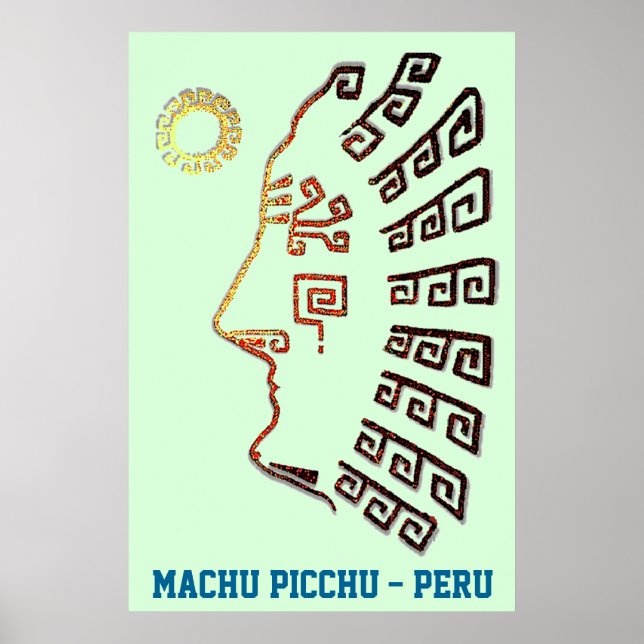 Snyggt Machu_Picchu Silhouette Poster (Framsidan)