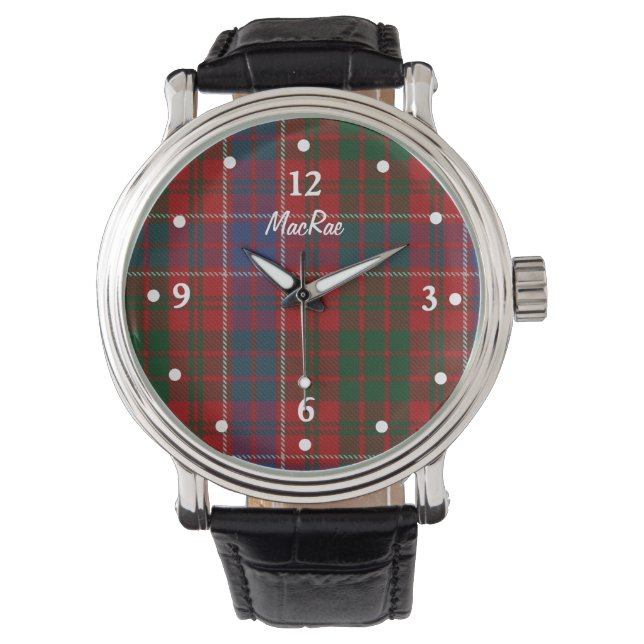 Snyggt MacRae Pput Faced Anpassningsbar Watch Armbandsur (Framsida)