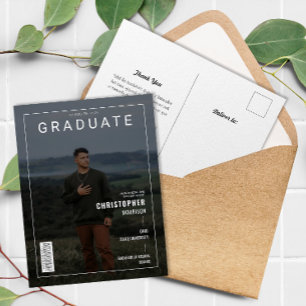 Snyggt Magazine Cover Photo Student annons Vykort