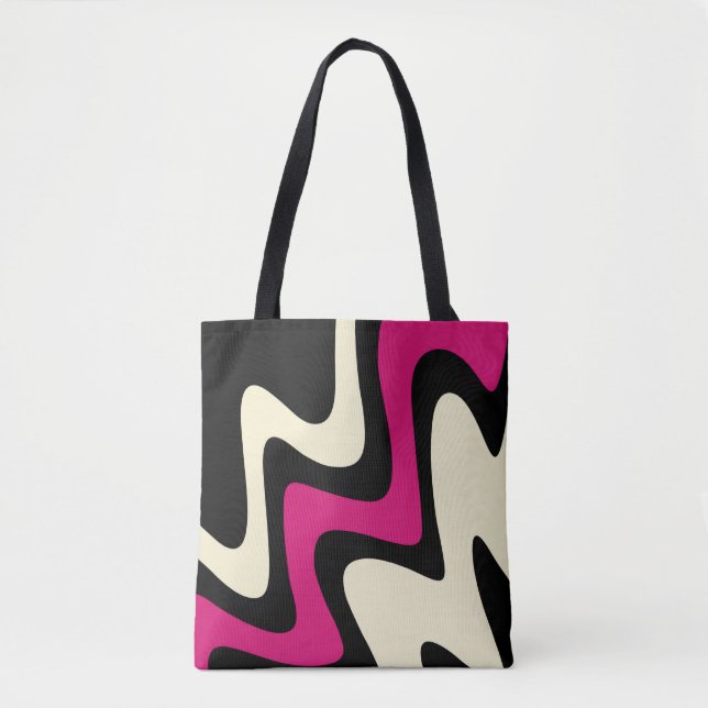 Snyggt Magenta Beige Black Tygkasse (Framsida)