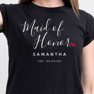 Snyggt Maid of honor Bröllop T Shirt
