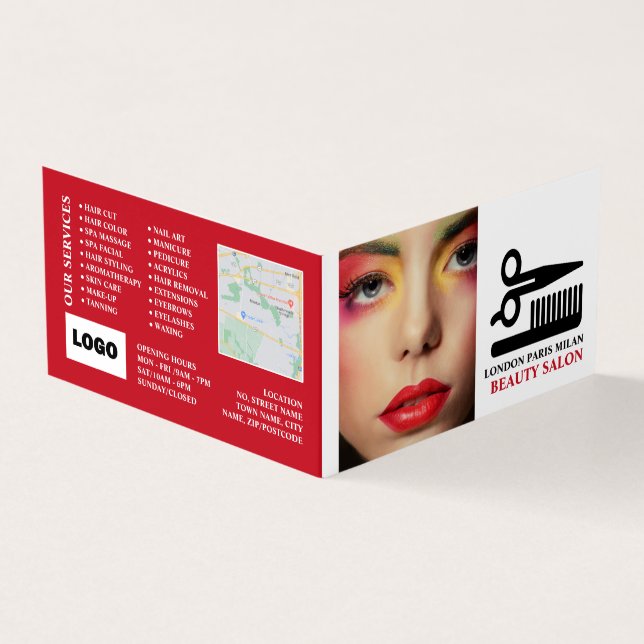 Snyggt Makeup-design, Beautician, Loyalty Card Visitkort (Utsida)