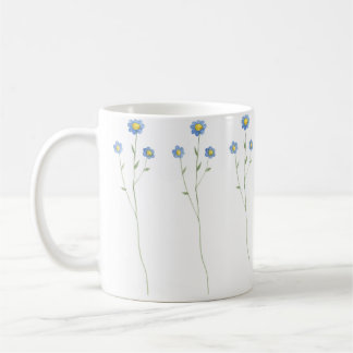 Snyggt målad glöm-mint kaffemugg
