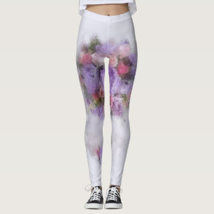 Snyggt Mall Modern Elegant Blue Red Lila Leggings