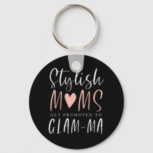 Snyggt Mammor befordra till Glam-morsa Typografi Nyckelring