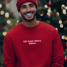 Snyggt Manar Red Eat Sömnläge Skapa Upprepa Slogan