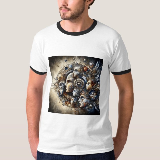 "Snyggt Manar tryckt T-Shirt - fet design, komf (Framsida)