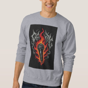 Snyggt Manar's Sweatshirt: Mic Drop Graffiti Lång Ärmad Tröja
