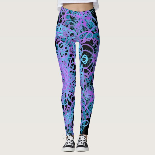 Snyggt Mandala Multi Färg Cute Women's Leggings (Framsida)
