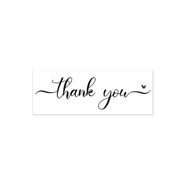 Snyggt manus tack hjärta självfärgande stämpel (Design)