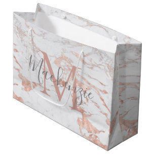 Snyggt Marble och Ro Gold Foil Monogram