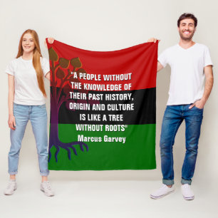 Snyggt Marcus Garvey TRÄD UTAN ROOTS Fleecefilt