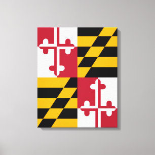 Snyggt Maryland Statlig flagga Decor Canvastryck