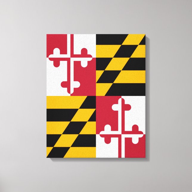 Snyggt Maryland Statlig flagga Decor Canvastryck (Framsida)