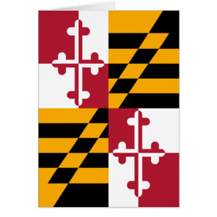 Snyggt Maryland Statlig flagga Decor Hälsningskort