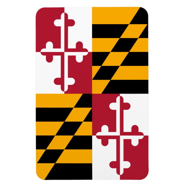 Snyggt Maryland Statlig flagga Decor Magnet (Vertikal)