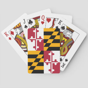 Snyggt Maryland Statlig flagga Decor Spel Kort