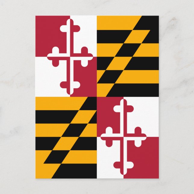 Snyggt Maryland Statlig flagga Decor Vykort (Framsida)
