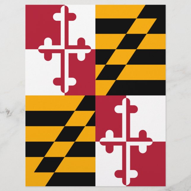 Snyggt Maryland Statlig flagga Design (Framsida)
