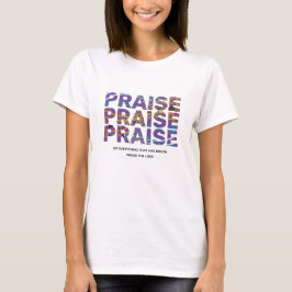 Snyggt Mauve PRAISE Musik noter Christian T Shirt