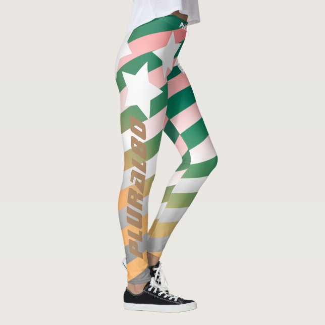 Snyggt med monogrammerade linjestjärnor mönster-wo leggings (Höger)