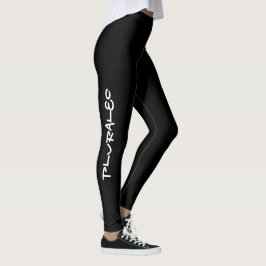 Snyggt med monogrammet svartvit utskrift leggings